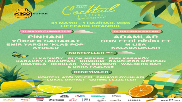 İSTANBUL COCKTAIL FESTİVAL 31 MAYIS – 1 HAZİRAN’DA LIFEPARK’TA