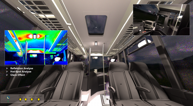 Mercedes-Benz Türk Otobüs AR-GE Ekibi İç Aydınlatma Testlerini Dijital Ortama Taşıyor