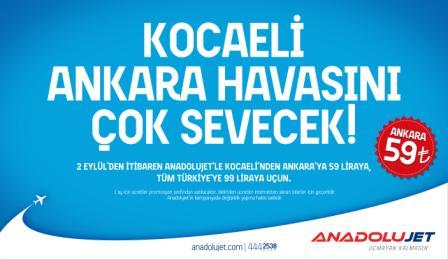 Anadolujet Kocaeli Uçuşları Başladı