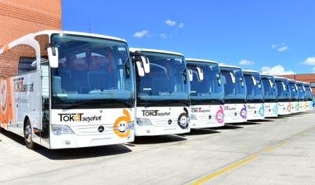 Tokat Seyahate 10 adet Mercedes-Benz Travego