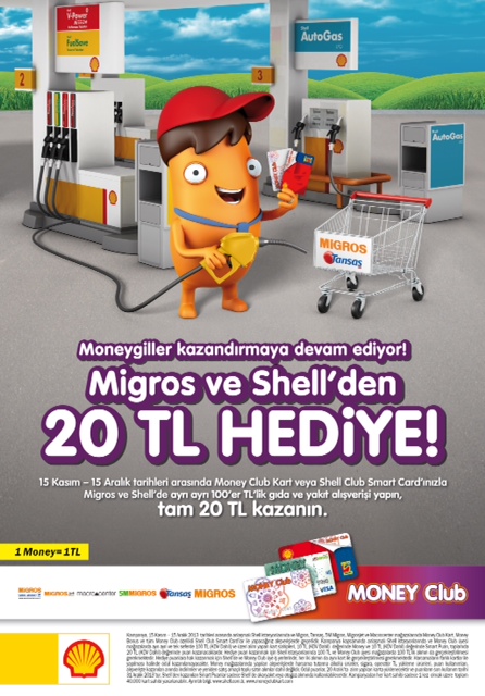 Shell Club Smart ve Money Clubtan Toplam 20 TL Hediye!