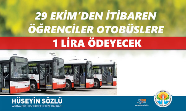 Otobüslerinde Öğrenci Ücreti 1 Lira Oluyor