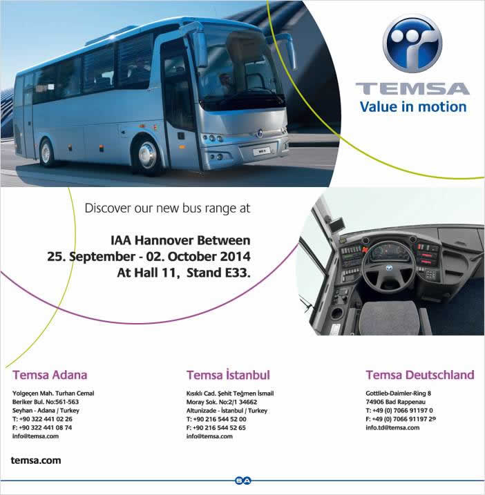 Temsa 5 Ürünle Iaa Hannover Ticari Araç Fuarında