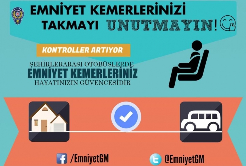 EMNİYET KEMERİ DENETİMLERİ ARTIYOR