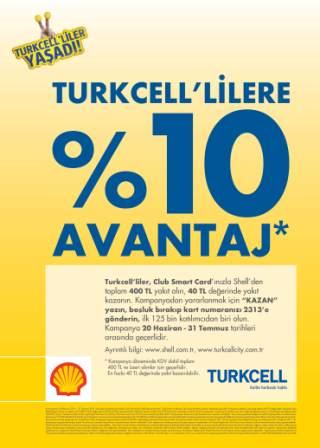 Turkcell - Shell İşbirliği İle %10 Yakıt Kazandıran Kampanya