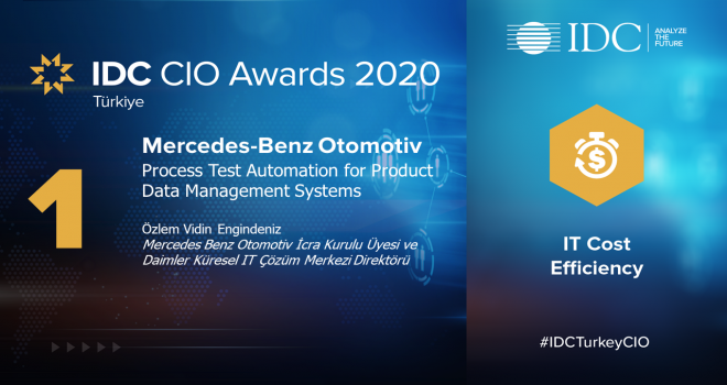 IDC CIO Ödülleri 2020’den Mercedes-Benz’e Birincilik Ödülü
