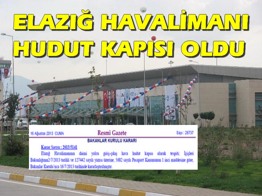 Elazığda Dış Hat Uçak Seferleri Başlıyor