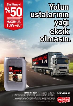 Yolun Ustalarının Tercihi MAXIMUS Motor Yağları