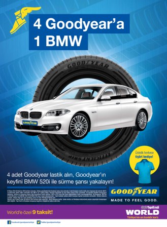 4 Goodyear Yaz Lastiğine 1 BMW !