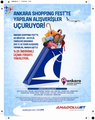 Anadolujet Ankara Shopping Festi Uçuruyor