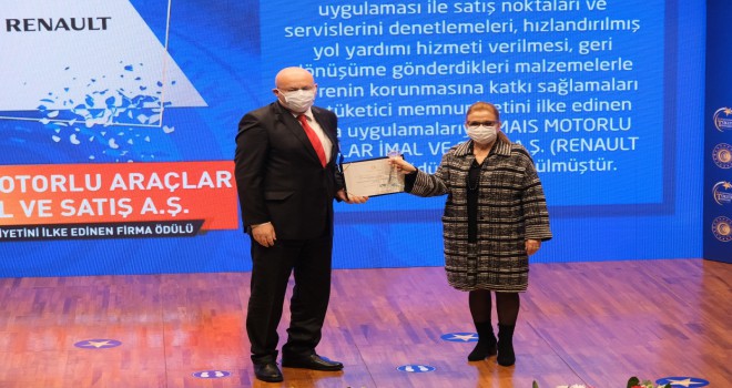 Ticaret Bakanlığı Renault Mais’in Müşteri Memnuniyeti İlkelerini Ödüllendirdi
