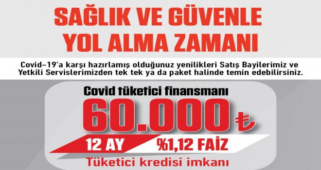 Anadolu Isuzu’dan COVID Önlem Paketi Almak İsteyen Sürücülere Cazip Faizle Kredi İmkanı