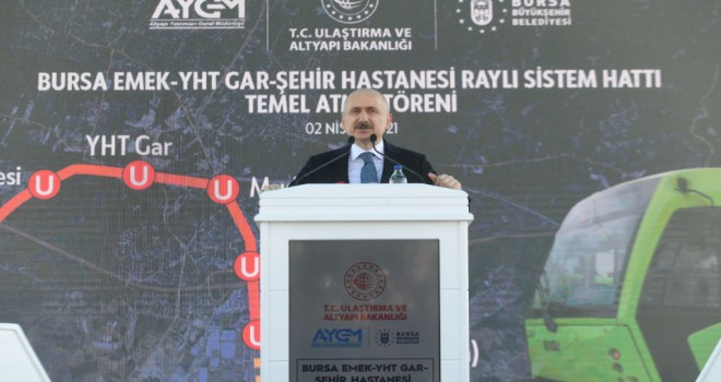 Bursa Emek-YHT Gar-Şehir Hastanesi Metro Hattının Temeli Atıldı
