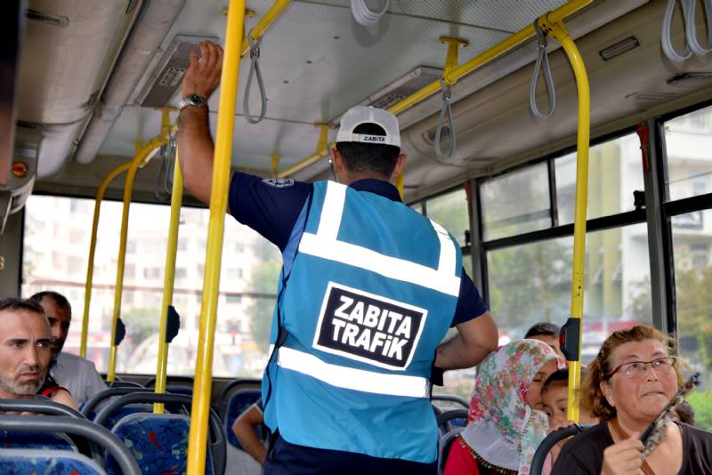 HALK OTOBÜSLERİNE BÜYÜKŞEHİR'DEN DÜZENLİ DENETİM