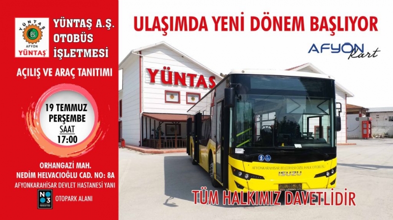 ISUZU YÜNTAŞ'A, YÜNTAŞ AFYONLULARA HİZMETE GELİYOR