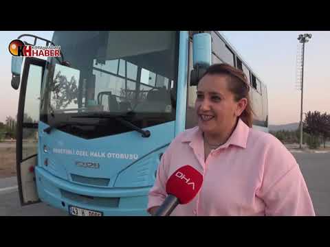 Kütahya’nın ilk kadın halk otobüsü şoförü oldu